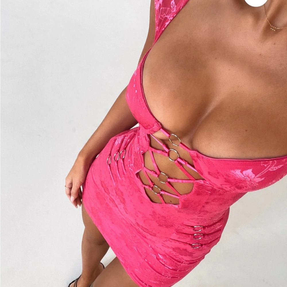 OUTCAST KEELY MINI DRESS PINK